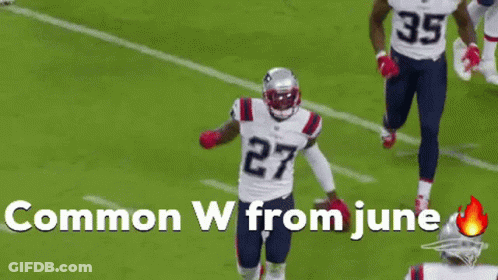 Football Player Number 27 Running GIF