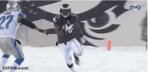 Football Player Number 27 Running With Ball GIF