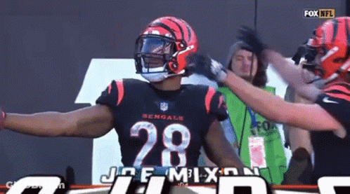 Football Player Number 28 Being Hugged GIF