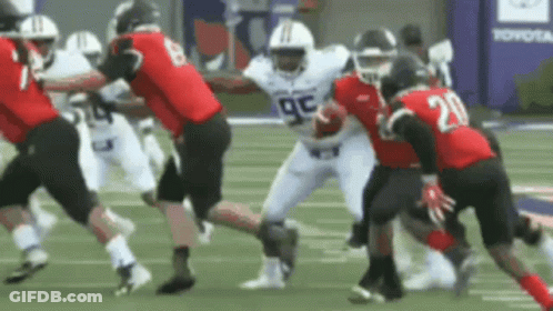 Football Player Number 29 Being Tackled GIF