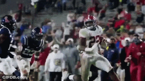 Football Player Number 29 Running With Ball GIF