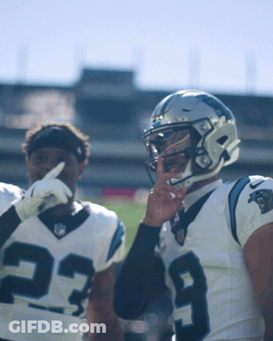 Football Player Number 29 Talking To Another Player GIF