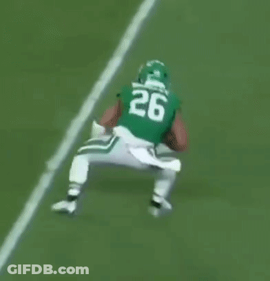 Football Player Number 3 Being Tackled GIF