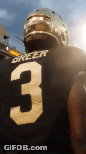 Football Player Number 3 Jersey GIF