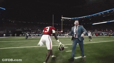 Football Player Number 3 Jersey Running GIF