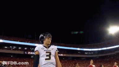 Football Player Number 3 On Field GIF
