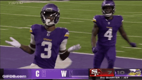 Football Player Number 3 On Field GIF