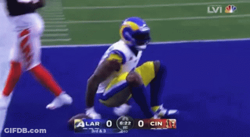 Football Player Number 3 Running On Field GIF