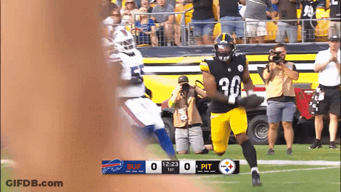 Football Player Number 30 Running GIF