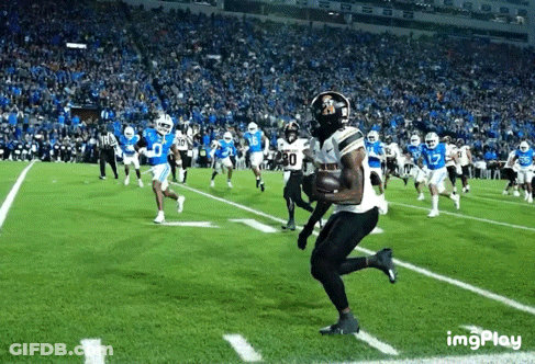 Football Player Number 30 Running To End Zone GIF