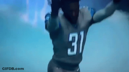 Football Player Number 31 Jumping GIF