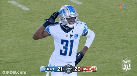 Football Player Number 31 Salutes Crowd GIF