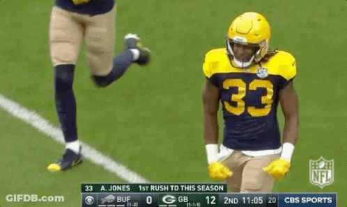 Football Player Number 33 Running GIF