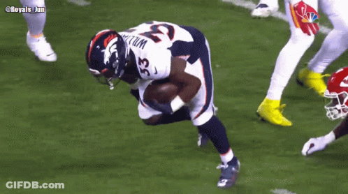 Football Player Number 33 Running With Ball GIF