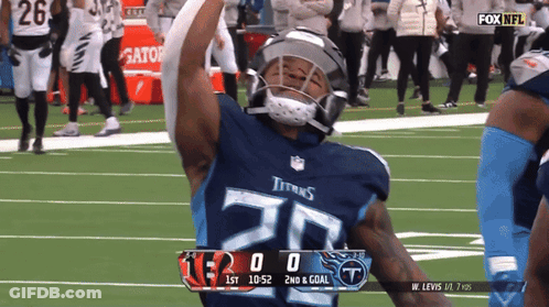 Football Player Number 36 Blue Gloves GIF