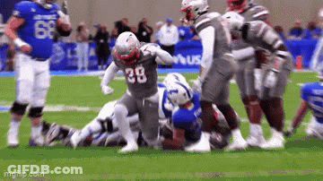 Football Player Number 38 Being Tackled GIF