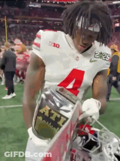 Football Player Number 4 Jumping In Air GIF