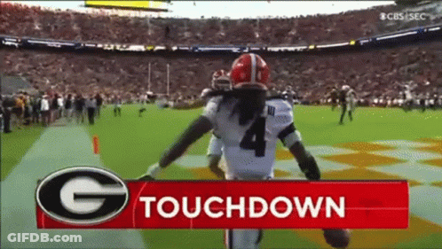 Football Player Number 4 On Field GIF