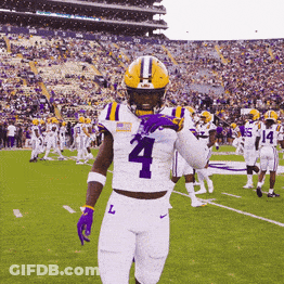 Football Player Number 4 On Field GIF