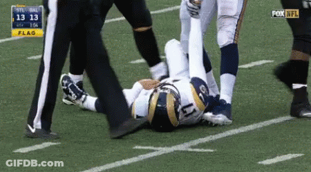 Football Player Number 4 Running GIF