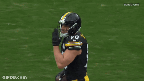 Football Player Number 40 Holding Football GIF