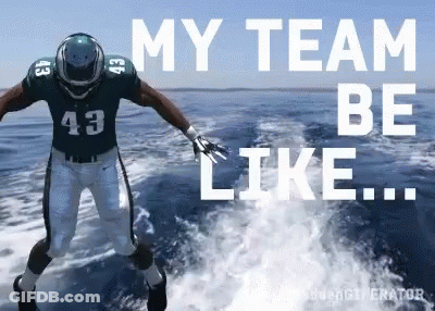 Football Player Number 43 Standing In Water GIF