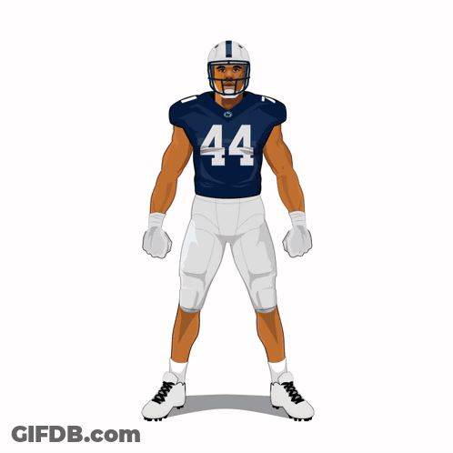 Football Player Number 44 GIF