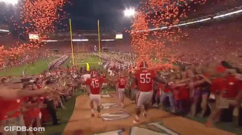 Football Player Number 45 Walking Off Field GIF