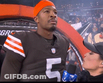 Football Player Number 5 Being Interviewed GIF
