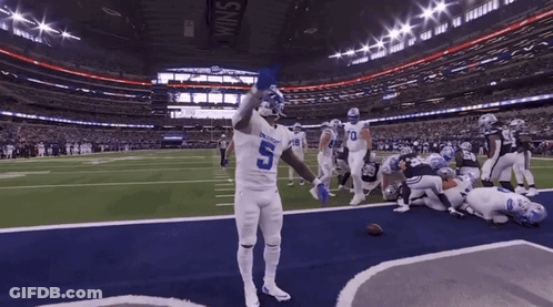 Football Player Number 5 Celebrating GIF