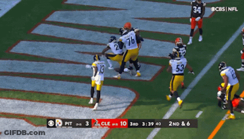 Football Player Number 5 Holding Football GIF