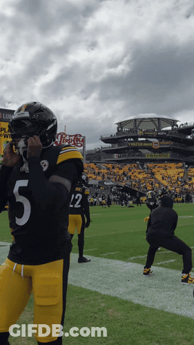Football Player Number 5 On Field GIF