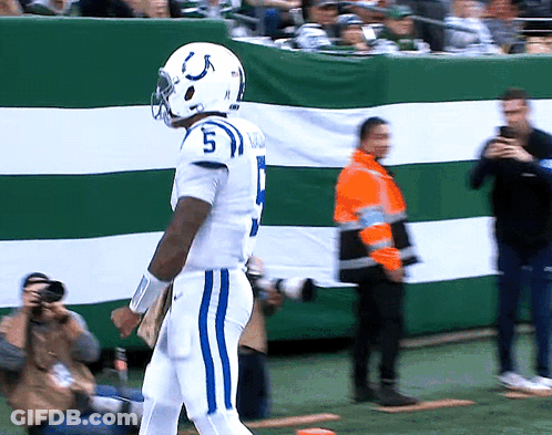 Football Player Number 5 On Field GIF