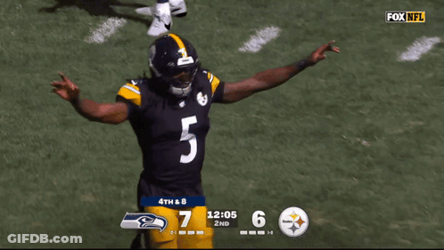 Football Player Number 5 On Field GIF