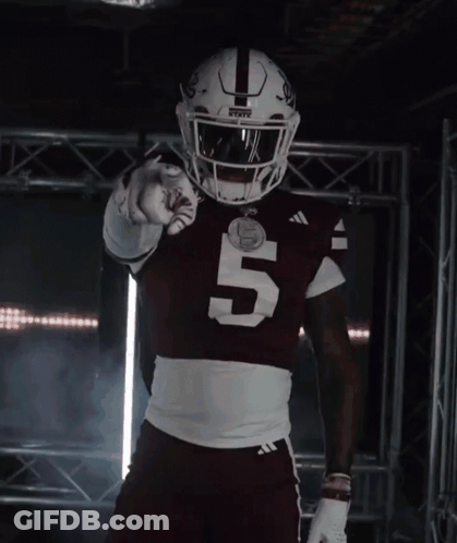 Football Player Number 5 Pointing At Camera GIF