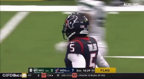 Football Player Number 5 Running GIF