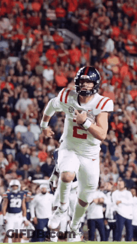 Football Player Number 5 Running GIF