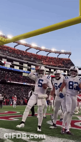 Football Player Number 5 Running GIF