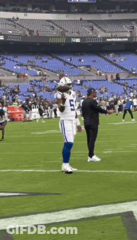 Football Player Number 5 Standing On Field GIF