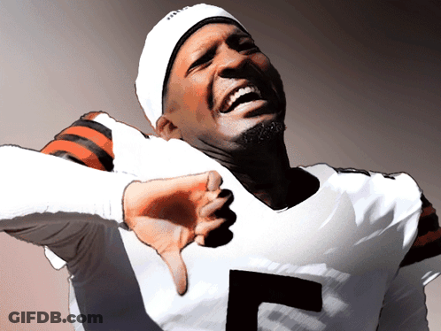 Football Player Number 5 Thumbs Down GIF