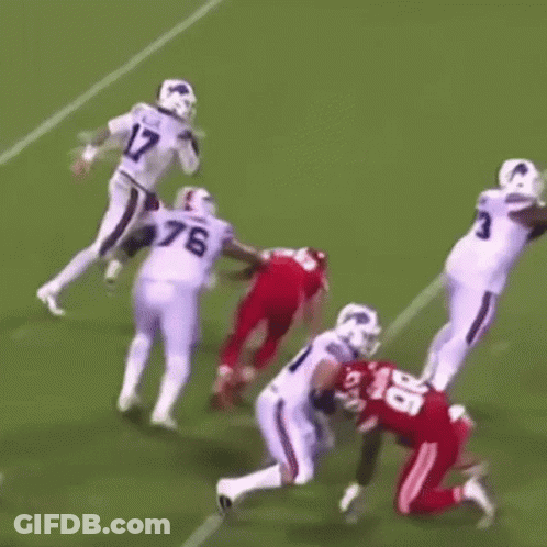 Football Player Number 51 Running On Field GIF