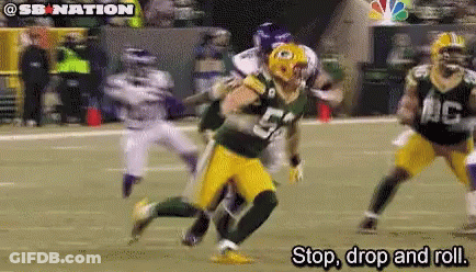 Football Player Number 54 Running On Field GIF