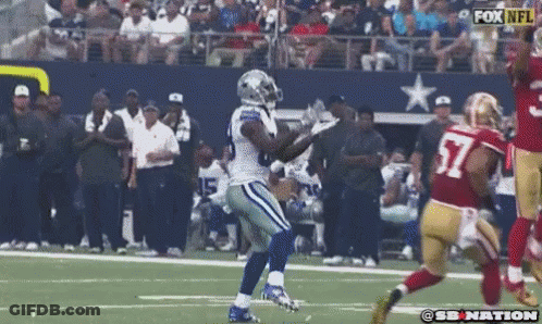 Football Player Number 57 Running On Field GIF