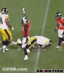Football Player Number 58 Being Tackled GIF