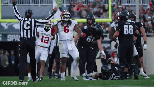 Football Player Number 6 Celebrating Touchdown GIF