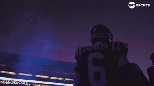 Football Player Number 6 In Front Of TNT Sports Logo GIF