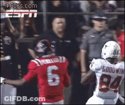 Football Player Number 6 Next To Number 84 GIF