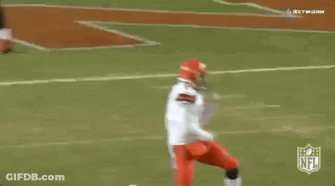 Football Player Number 6 Running GIF