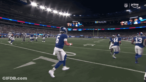 Football Player Number 6 Running GIF