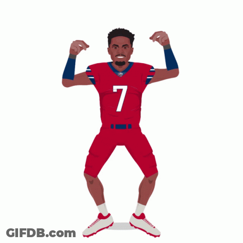 Football Player Number 7 Fireworks GIF